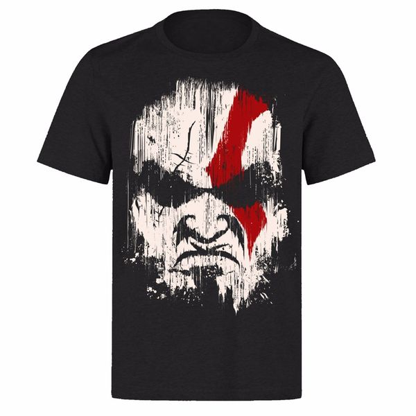 

kratos бог войны полубог лицо unisex черный classic gamers ph3 t-shirt заказ специальная печать футболка