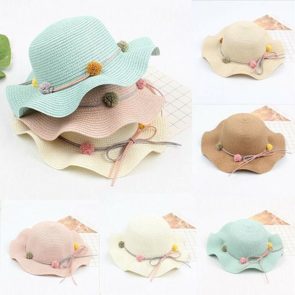 

2020 новорожденных малышей baby girl дети луффи bow knot bucket hat cap цветок лето sun beach шляпы, Blue;gray