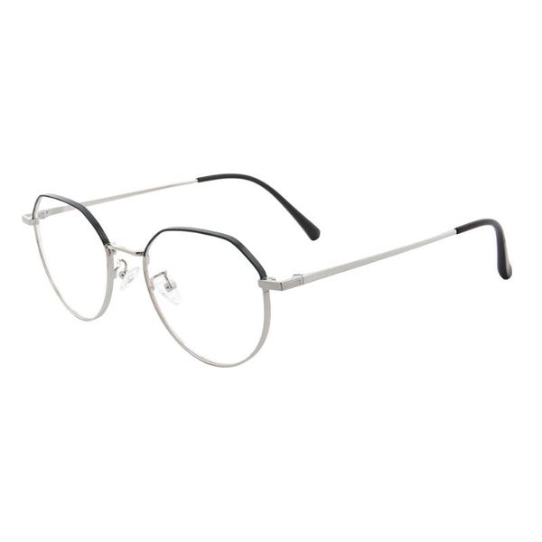 

uoouoo progressive multifocal reading glasses woman metal round shape eyewear computer glasses blue light 90305p, White;black