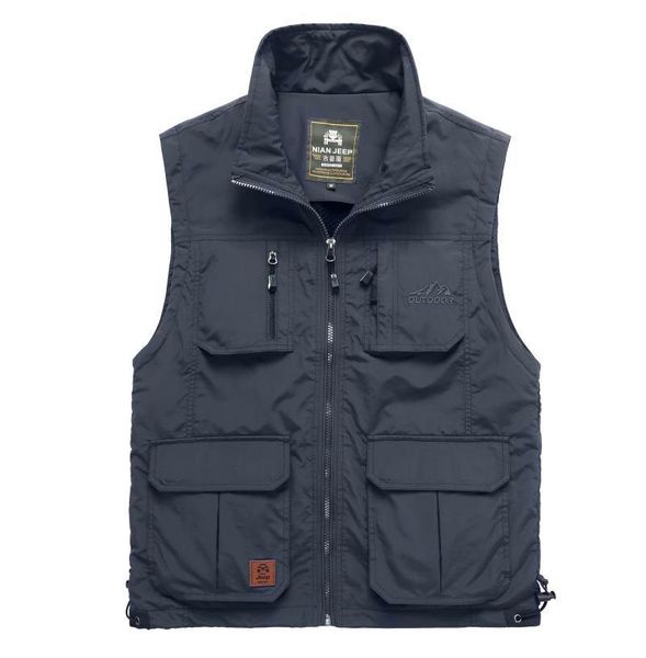 

clothing military coats summer travels vests men's vest pgrapher vests causal shooting vest with pockets new men's outerwear, Black;white