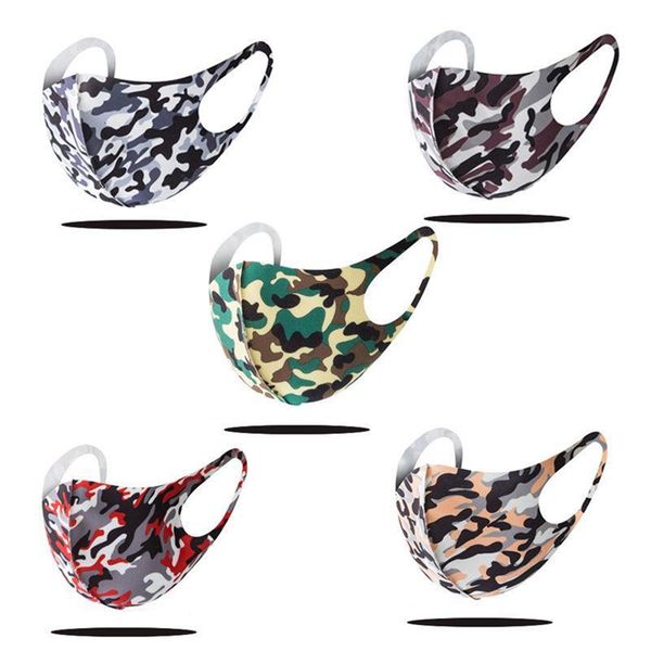 

washable stock shipping dust/pm2.5 ice silk protective designer print camo anti mouth breathable face masks dhl us gmeaa