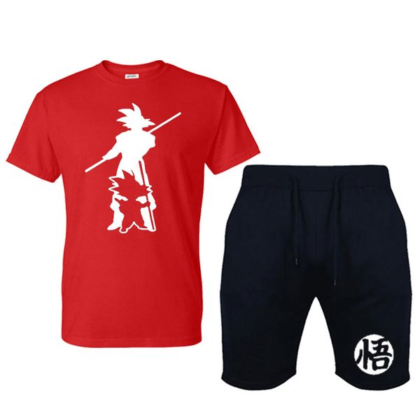 

2019 new brand men t-shirt suit 2 piece casual short sleeve o-neck fashion printed cotton t shirt and shorts men s-xxxl