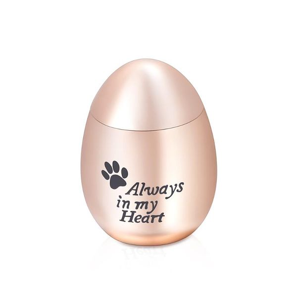 

dog008 egg shape stainless steel small jar cremation memorial necklace for ashes urn keepsake necklace jewelry, Silver