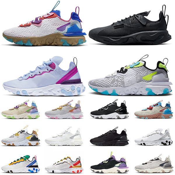 

2020 react vision element 87 55 mens running shoes type triple black ceramic phantom art3mis luxury men women trainers sports sneakers 36-40