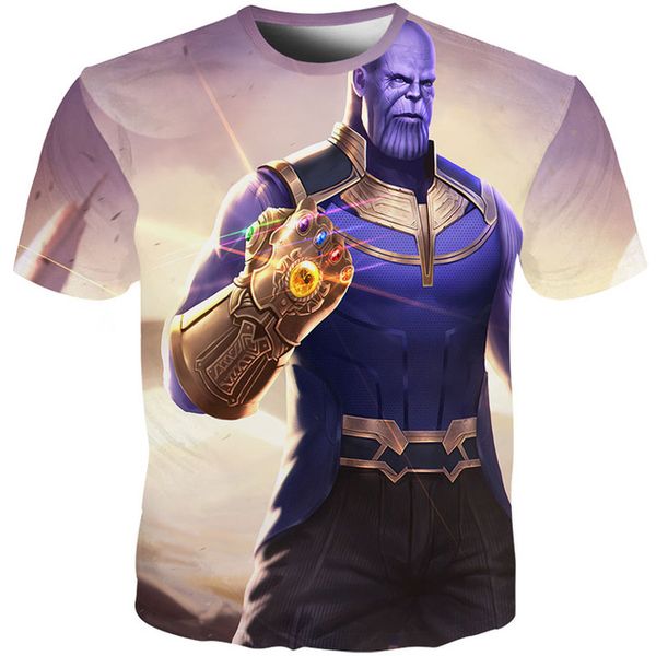 

youthup summer men cool thanos character men 3d print shirts horror oversized hentai men clothing