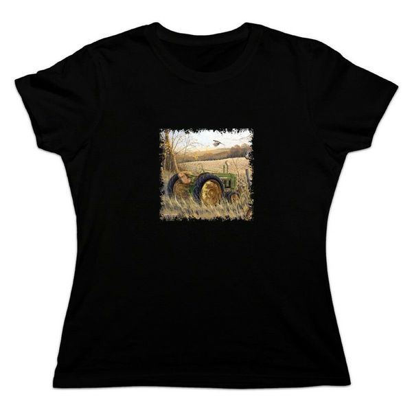 

tractor on the farm women's novelty t-shirt loose size ajax tee shirt