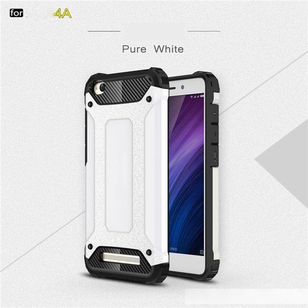

dual layer impact resistant luxury rugged armor shockproof phone case for redmi 4a soft back case cover