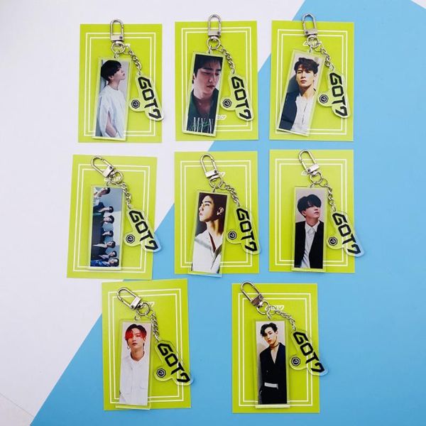 

kpop got7 jb mark джексон вы вызов chain my name key bag брелоков украшения, Silver
