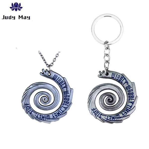 

лучшее качество кто wibbly wobbly тимей wimey брелок медного сплав металл брелоки для подарков key цепей ювелирных изделий для автомобилей, Silver