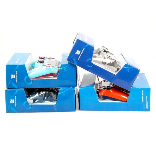 

handheld bluetooth wireless controller 22 colors vibration joystick video game gamepad with logo for popular ps console generation 4