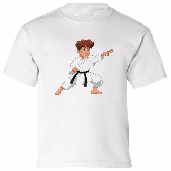 

каратэ cartoon boys girls t shirt мужчины женщины боевые искусства дзюдо sport taekwondo tee shirt праздничный плюс размер