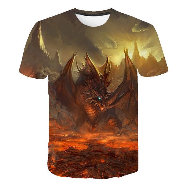 

popular chinese cartoon dragon and versatile harajukut-shirts 3d print shirts kawaii hippie funny men clothing