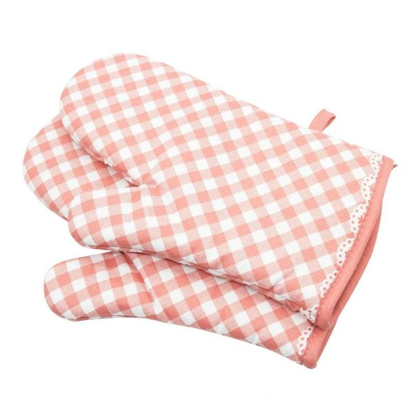 

1pc cotton cloth oven glove heatproof mitten kitchen cooking microwave oven mitt insulated non-slip glove 3 colors