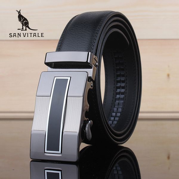 

fashion designer men's belts for male real leather straps male automatic buckles authentic girdle trendceinture cinto masculino, Black;brown