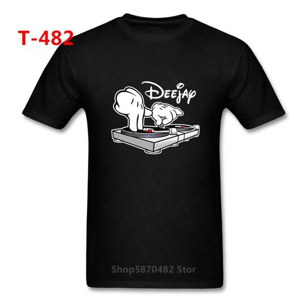 

dj turntable t shirt cartoon hands t-shirt cotton short sleeves xxxl funny male beach print hip hop tshirt