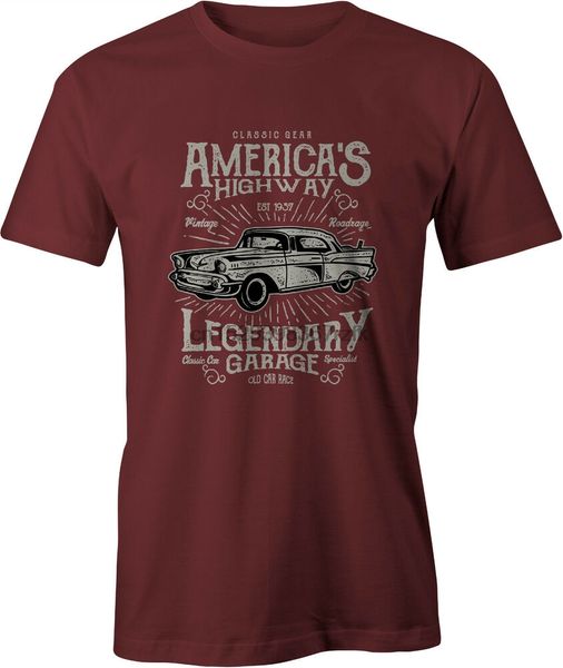 

americas highway 57 chevy t shirt classic car usa(1