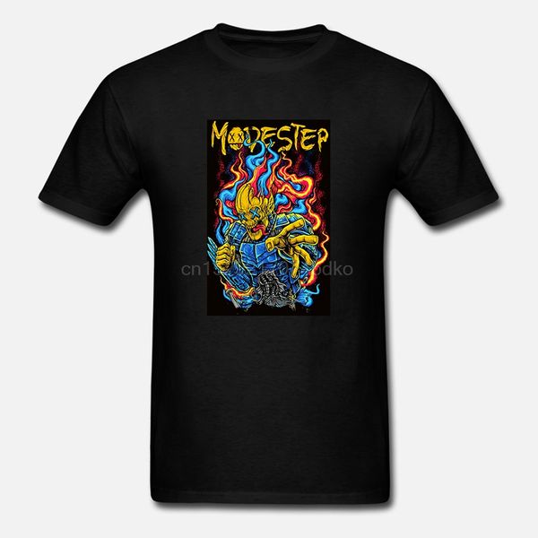 

modestep flaming x-eyes cartoon image blk t-shirt new official dubstep
