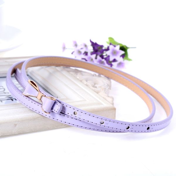 

women's wild thin belt knotted belt fashion skirt beltbow ladies candy color fashion belts, Black;brown