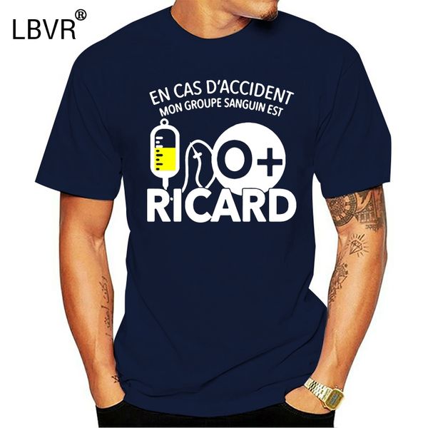 

en cas d accident mon groupe sanguin est o ricard round neck character great t shirt kawaii hiphop quirky summer coat