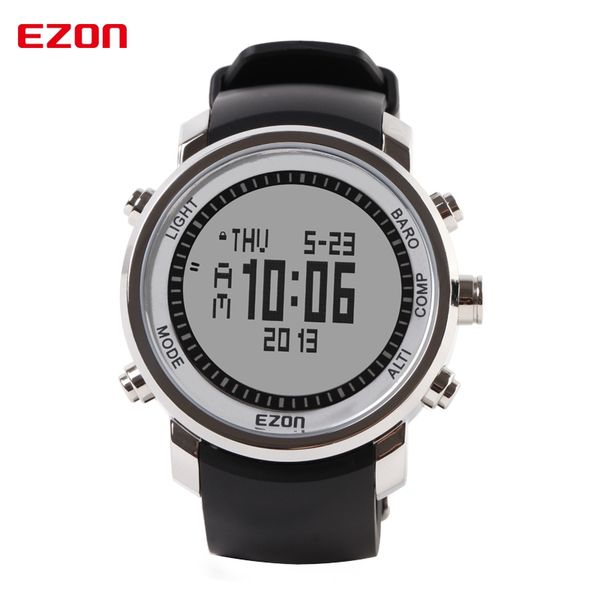 

wristwatches brand ezon h506 outdoor hiking mountain climbing sport watch men's digital watches altimeter compass barometer, Slivery;brown