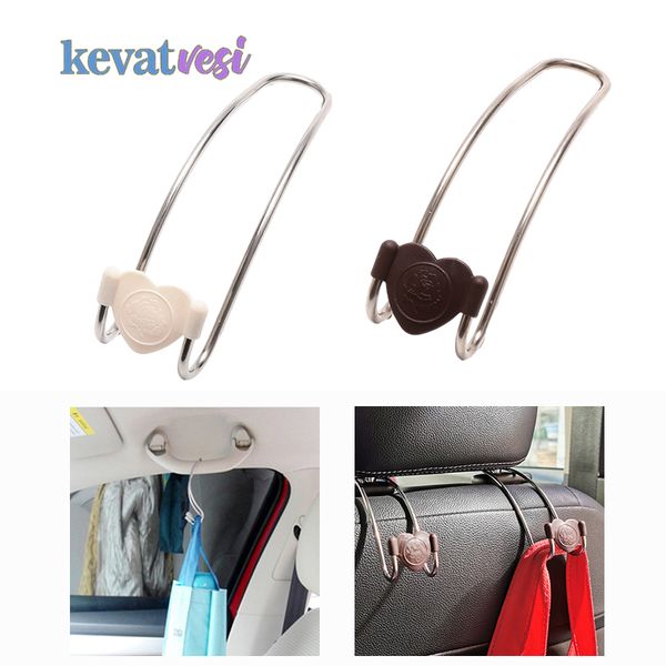 

2pcs из нержавеющей стали автомобилей крючки универсальный автокресло назад крюк многофункциональный подголовник вешалка органайзер для отхо