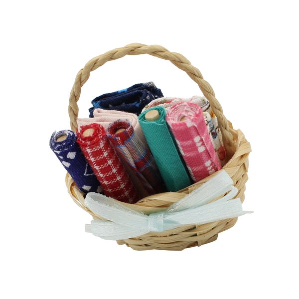 

1/12 dollhouse мебель миниатюрных basket ткань mini модель украшение