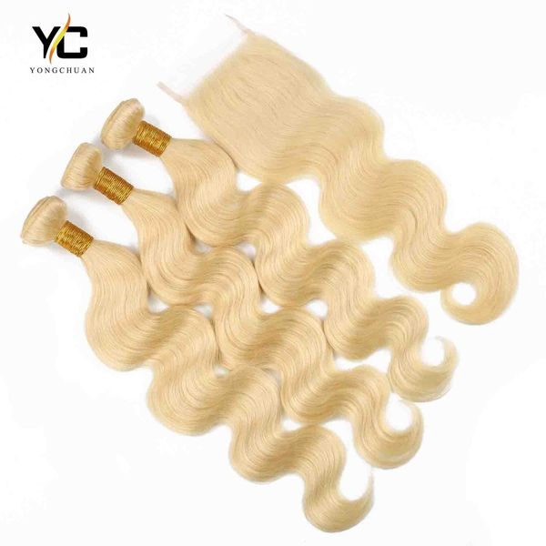 

hair lace wig 100% human hair 613 honey blonde body wave deep part pressure hair weaving 10-30 inch 0127, Black;brown