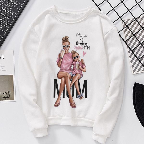 

new arrival 2020 women's sweatshirt vogue korean fashion clothes harajuku kawaii white hoodie super mom female hoodies mother's, Black
