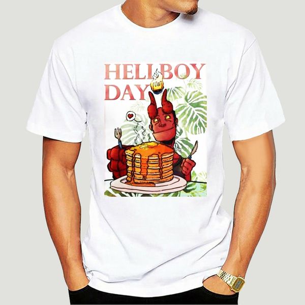 

unique hellboy day t-shirt men round collar pure t shirts short sleeve tees 6xl -3510a
