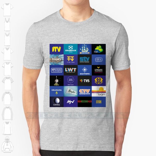 

ndvh itv custom design print for men women cotton new cool tee t shirt big size 6xl itv 80s logos retro tv geek