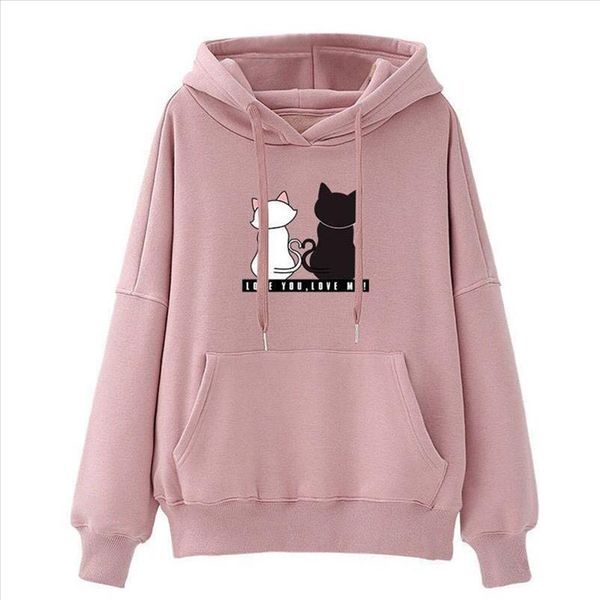 

sweatshirt harajuku fashion womens long sleeve hoodie casual women hooded sweatshirt ladies winter autumn womens costume, Black