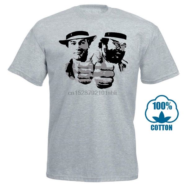 

bud spencer terence hill logo fruit of the loom t шир s xxl серый белый топ tee 100% хлопок юмор мужчины crewneck футболках