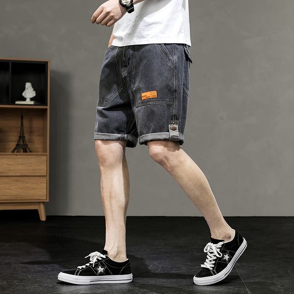 

2020 новый мужской джинсовой и shortssummer корейский стиль модные брюки пятиточечные потерять boysstraight бриджах 2020 новых мужские джинс, Blue
