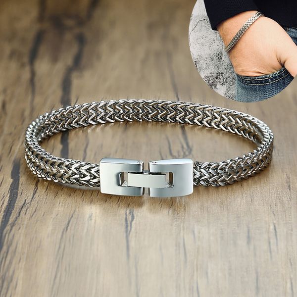 

charm bracelets 2021hip hop accessories men's chakra stainless steel keel chain bracelet male style european asian, Golden;silver