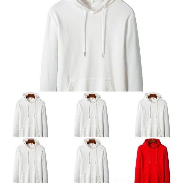 

2020 spring and autumn new woolen cotton sweater sweatersweater large terry cotton loose hooded men's youth casual coat fashion k7oq, Black