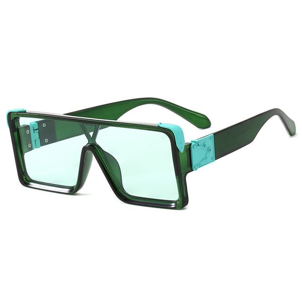 

oloey fashion big box hd sunglasses female original style anti-uv sunglasses metal link high-end temperament, White;black