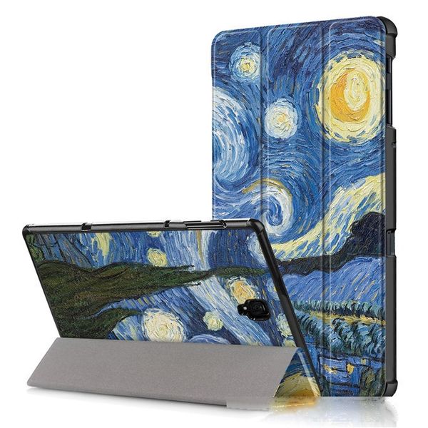 

ultra slim case for samsung galaxy smart cover tab a 10.5inch t590 t595 t597 tri-fold flip table cover painted automatic sleep wake
