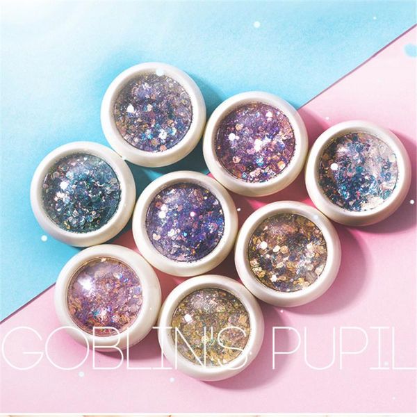 

nail glitter soft smile brand mixed powder sequins colorful flakes sticker 3d sliders dust for art decorations, Silver;gold
