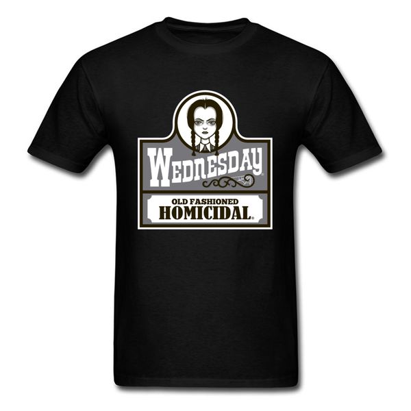 

wednesday addams wendy's inspired old fashioned homicidal tshirt men t shirt black t-shirt cotton tees woman clothes