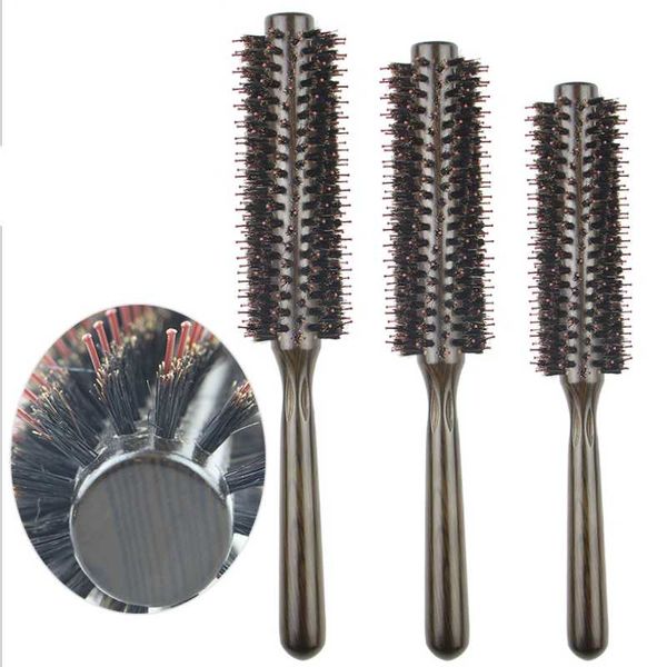 

large wavy curly round roll hair brush beauty combs styling care tools salon barber hairdressing, Silver