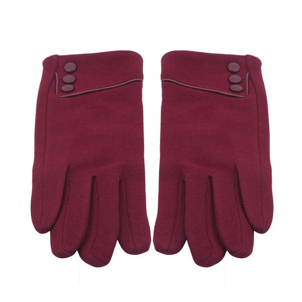 

five fingers gloves women winter warm mittens female full suede stitching wrist clothing accessories, Blue;gray