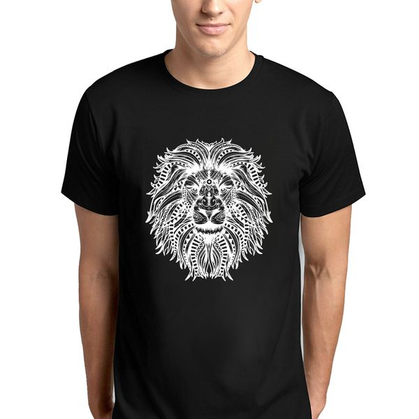 

mandala lion print t shirts women tees casual o-neck harajuku cool t-shirt female
