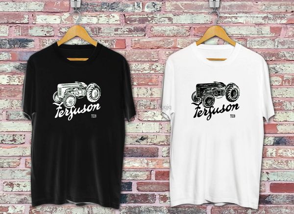

retroart classic tractors ferguson te20 little grey black white t-shirt
