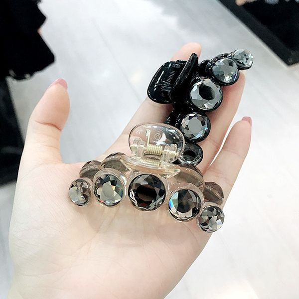 

hair accessories korean girl headwear simple pins mirror crystal rhinestone shiny for women ponytail clip plate