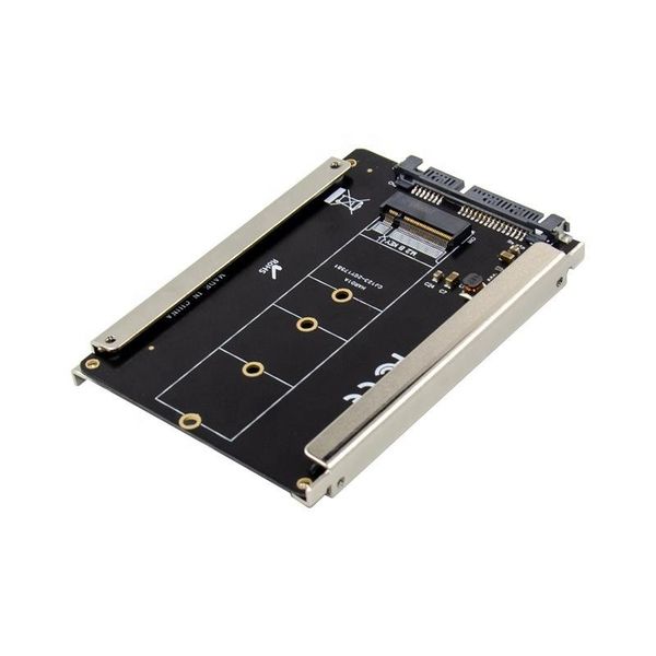 

b m key m.2 ngff ssd to 2.5 sata 6gb/s 22pin adapter card with enclosure socket m2 ngff adapter bkey to sata case