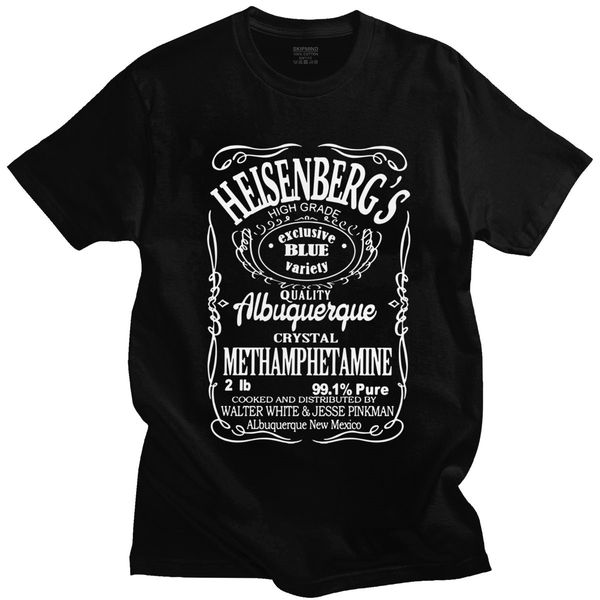 

stylish heisenberg tee men short sleeved parody breaking bad t shirt walter white t-shirt crew neck 100% cotton tshirt merch