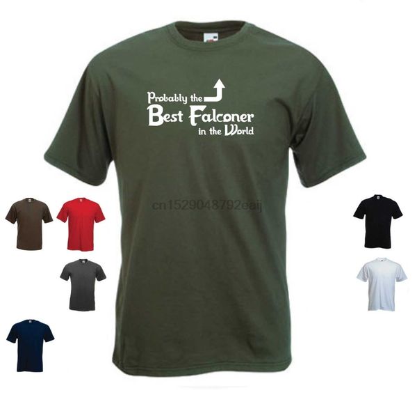 

t shirts fashion 2019 probably the falconer in the world funny falconry birthday men t-shirt