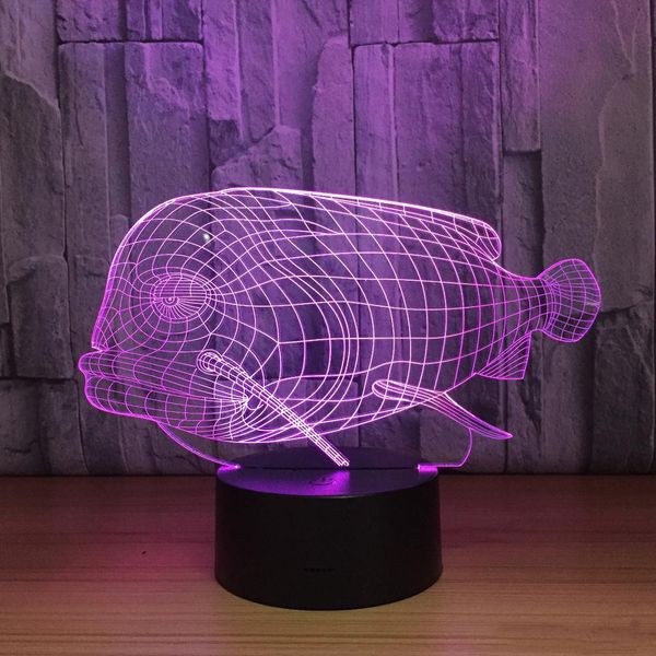 

fish 3d optical illusion lamp night light dc 5v usb charging 5th battery wholesale dropshipping ing