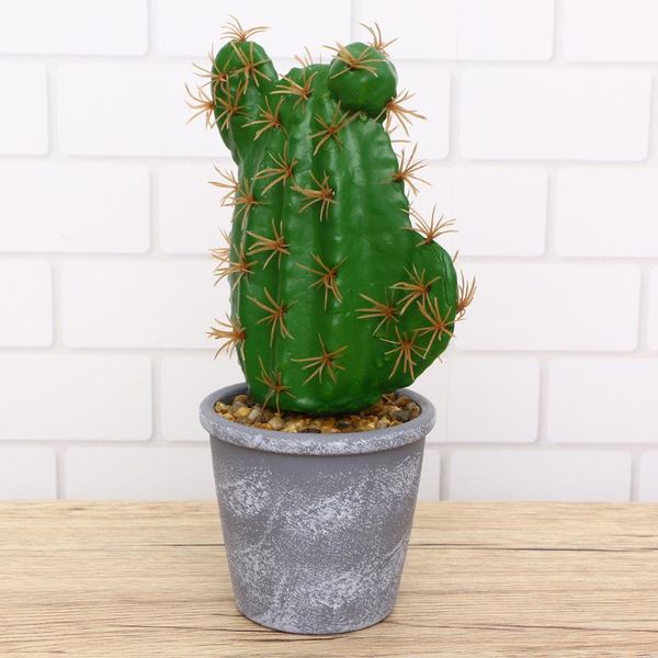 

1 pc simulation tropical plant fake potted bonsai cacti cactus decoration for home cafe office