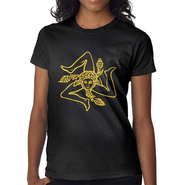 

printed flag of sicily women's funny ssleeves t-shirt